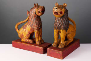 Lion book ends, India, two