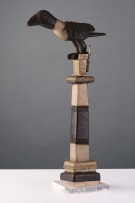 Akan linguists staff surmounted by a crow, Ghana