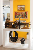 Helmet mask with mirrored eyes, West Africa