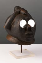 Helmet mask with mirrored eyes, West Africa