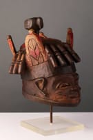 Yoruba Gelede mask with bird on head, Nigeria