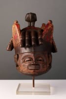 Yoruba Gelede mask with bird on head, Nigeria