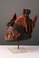 Yoruba Gelede mask with bird on head, Nigeria
