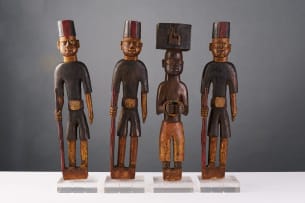 Yoruba soldiers and prisoner, Nigeria, four