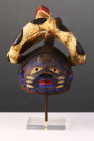 Yoruba Gelede mask surmounted by a python, Nigeria