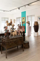 Ewe female figure on donkey, Ghana