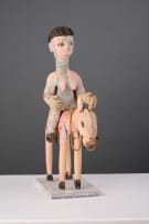 Ewe female figure on donkey, Ghana