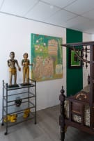 Radjistani wooden leopards, India, two