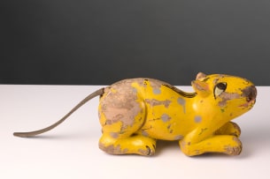 Radjistani wooden leopards, India, two