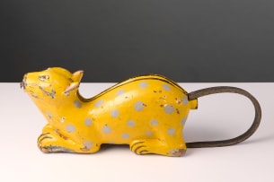Radjistani wooden leopards, India, two