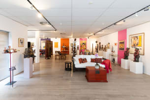 Stool with figures and animals, Cameroon