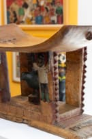 Ashante stool with bird emblem, Ghana