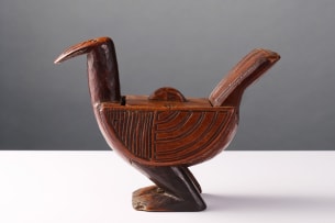 Akan bird vessel with lid, Ghana