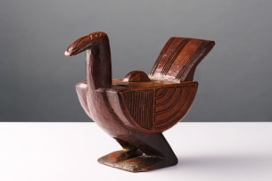 Akan bird vessel with lid, Ghana