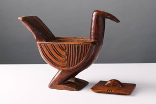 Akan bird vessel with lid, Ghana