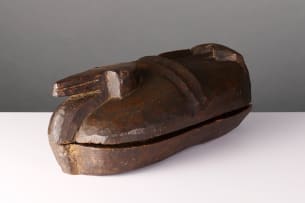 Lozi wooden bowl with duck lid, Zambia