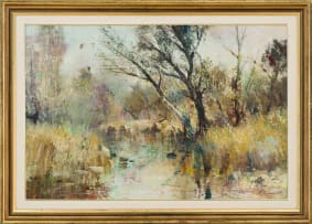 Christopher Tugwell; Stream with Trees