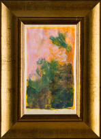 Arabella Caccia; Abstract Composition in Pink and Green