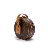 Louis Vuitton; A Monogram Petite Boite Chapeau with Gold-Tone Hardware