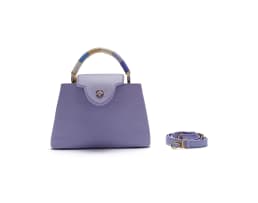 Louis Vuitton; A Limited Edition Iris Taurillon Kintsugi Capucines BB with Gold-Tone Hardware