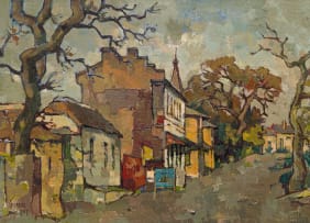 Gregoire Boonzaier; Cape Street Scene