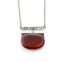 Maia Holm carnelian and silver neckpiece