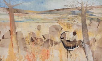 Gordon Vorster; Sable in a Rocky Landscape