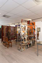 Pair of Chinese wood and rattan chairs