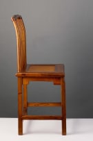 Pair of Chinese wood and rattan chairs