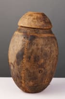 Wooden milk vessel with lid, Sudan