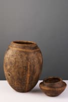 Wooden milk vessel with lid, Sudan