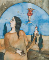 Hannetjie de Clercq; Figure in a Fantasy Landscape