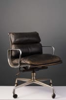 Chrome and leather desk chair