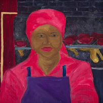 Meshack 'Shakes' Tembani; Portrait of a Woman in Interior