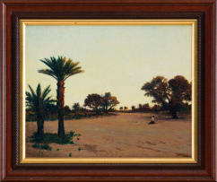 Walter Meyer; Landscape with Palm Trees
