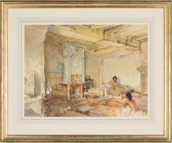 Sir William Russell Flint; Nudes in an Interior