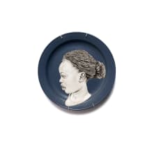 Lena Hugo; Plate with Portrait of Young Girl