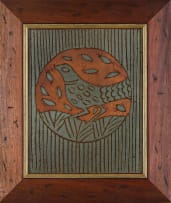 Esias Bosch; Tile decorated with bird