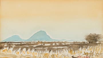Adolph Jentsch; Landscape with Distant Mountain