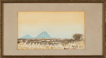 Adolph Jentsch; Landscape with Distant Mountain
