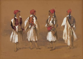 Circle of Count Amedeo Preziosi; Albanians