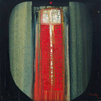 Larry Scully; Abstract in Red