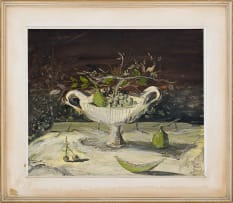Christo Coetzee; Still Life with Fruit and Double-Handled Vessel