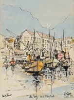 Arthur Edward Cantrell; Table Bay - with Fishing Boats
