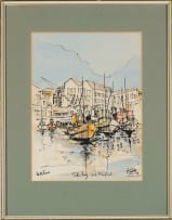 Arthur Edward Cantrell; Table Bay - with Fishing Boats