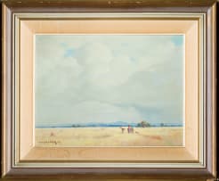 Willem Hermanus Coetzer; Figures Walking through the Veld