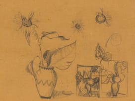 Maggie Laubser; Study of Flowers in a Vase