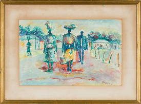 Gerard Sekoto; Walking Figures