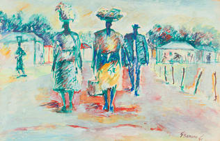 Gerard Sekoto; Walking Figures