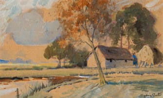 Sydney Carter; Landscape with House